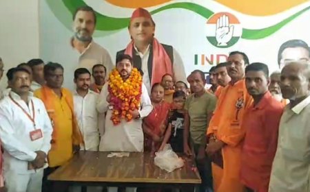 शिवसैनिको ने इंडिया गठबंधन से नवनिर्वाचित कांग्रेस सांसद तनुज पुनिया का स्वागत किया