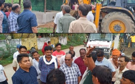 भाजपा सभासद के रेस्टोरेंट सहित आधा दर्जन अतिक्रमणों पर चला पालिका का बुलडोजर