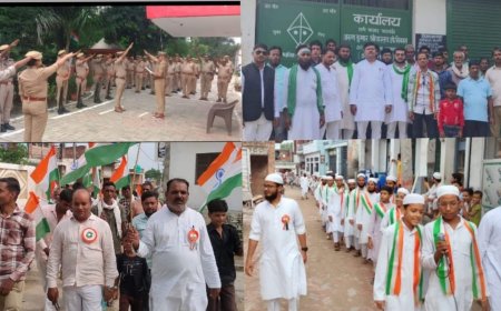 स्वतंत्रता दिवस के मौके पर सरकारी अर्धसरकारी प्रतिष्ठानों एवं विद्यालयों में किया गया झण्डा रोहण