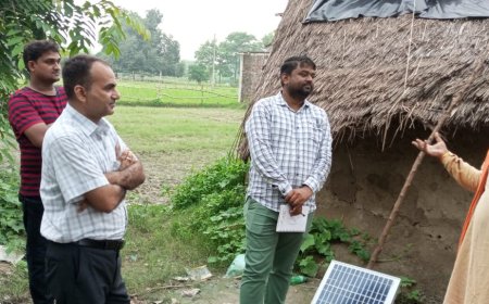 जिला पंचायत राज अधिकारी राघवेंद्र द्विवेदी ने गंगा पुरवा का किया औचक निरीक्षण