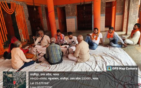 वाल्मीकि जी के जयंती के उपलक्ष में श्री हनुमान मंदिर ददरी घाट पर किया गया सुंदरकांड