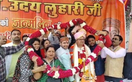 भाजपा जिला उपाध्यक्ष उदय लुहारी का जन्मदिवस धूमधाम से मनाया गया 
