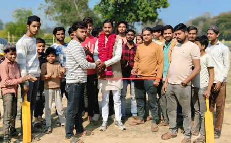 एम पी एल क्रिकेट प्रतियोगिता का शुभारंभ, रोमांचक मुकाबले में मसौली टीम 7 रन से विजयी