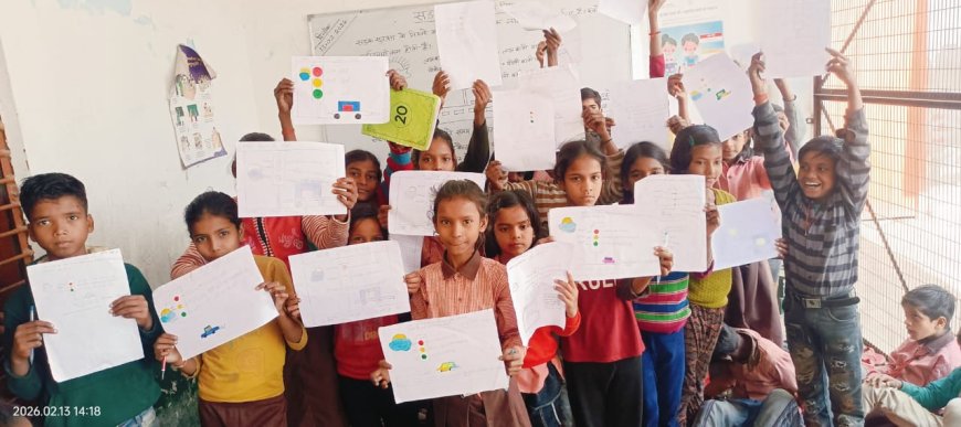 पोस्टर प्रतियोगिता के माध्यम से छात्रों ने दिया सड़क सुरक्षा जागरूकता का संदेश