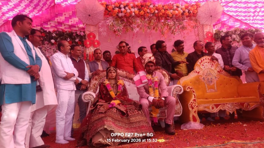 टिकरिया के खेरेपति हनुमान मंदिर में 51 जोड़े बंधे विवाह सूत्र में, सामूहिक सम्मेलन में उमड़ा जनसैलाब