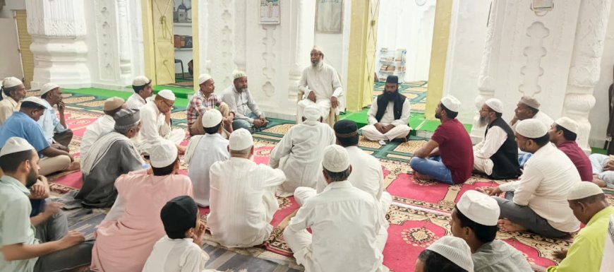 शहादत यौमे अली रज़ि. के मौके पर बड़ी मस्जिद में सैय्यद अली महमूद की सदारत में  जलसा आयोजित